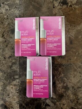 Strivectin Multiaction Super C Retinol Serum 7ml Sample Lot of 3 Skincare New